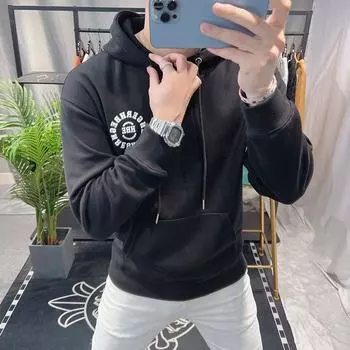 Мужская толстовка с капюшоном, новая персонализированная печатная надпись, модная брендовая повседневная куртка с капюшоном, мужской топ L синий