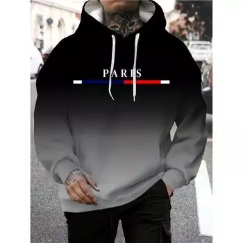 Мужская толстовка с капюшоном с 3D-градиентным принтом, толстовки для мужчин, повседневная рубашка с капюшоном, толстовки Y2k, пуловеры, одежда Harajuku, верхняя мужская одежда S