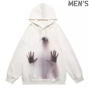 Мужская толстовка с капюшоном с 3D-графикой, повседневная толстовка с капюшоном, весенняя свободная одежда, свободный пуловер Harajuku S