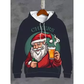 Мужская толстовка с капюшоном с 3D-принтом, весенняя толстовка с длинным рукавом, свободная одежда, модная уличная спортивная рубашка S