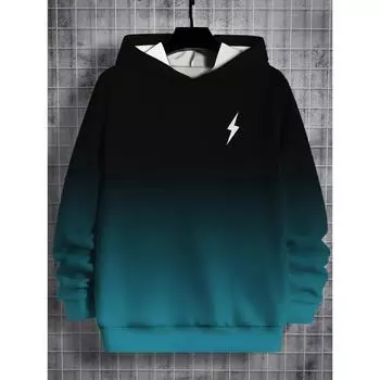 Мужская толстовка с капюшоном с принтом 3D Gradient, толстовки для мужчин, повседневная рубашка с капюшоном, свитер, одежда Y2k Harajuku, мужская одежда, толстовки и свитшоты для мужчин S