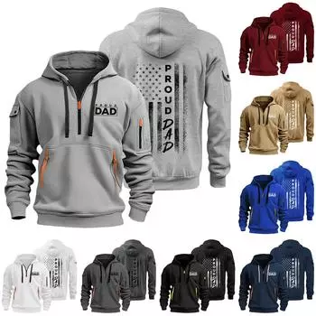 Мужская толстовка с капюшоном с принтом, кардиган на молнии с карманом на рукаве, мужская спортивная повседневная толстовка большого размера XL