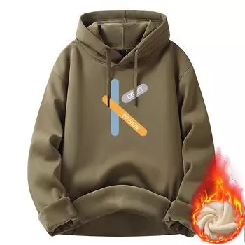 Мужская толстовка с капюшоном, свободная, теплая, модная, универсальная, повседневная толстовка M: recommended 80-55kg