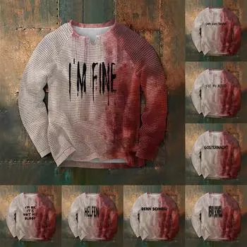 Мужская толстовка с капюшоном свободного кроя с принтом кукурузного зерна и круглым вырезом L чёрный