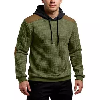 Мужская толстовка с капюшоном, толстовка контрастного цвета, спортивная повседневная куртка L