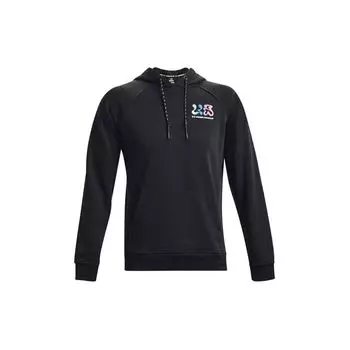 Мужская толстовка с капюшоном Under Armour Elevated Terry со спортивным логотипом, черная 1373844-001 XL