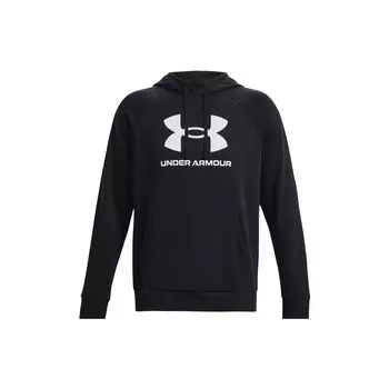 Мужская толстовка с капюшоном Under Armour Rival из флиса с принтом букв и вставкой на плечах, черная 1379758-001 L