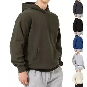 Мужская толстовка с капюшоном в стиле ретро с длинным рукавом, топы, куртка, верхняя одежда L армия зеленый