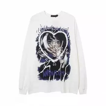 Мужская толстовка с капюшоном весной и осенью, свободная и модная универсальная куртка с буквенным принтом, мужская толстовка с длинными рукавами, повседневный топ M чёрный