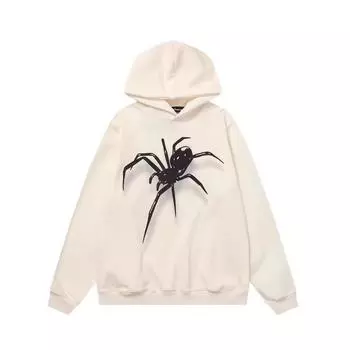 Мужская толстовка с капюшоном весной и осенью, свободная и модная универсальная куртка с буквенным принтом, мужская толстовка с длинными рукавами, повседневный топ M чёрный