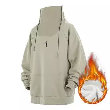 Мужская толстовка с капюшоном Y2K Techwear для рыбалки и защиты от солнца с длинным рукавом M хаки