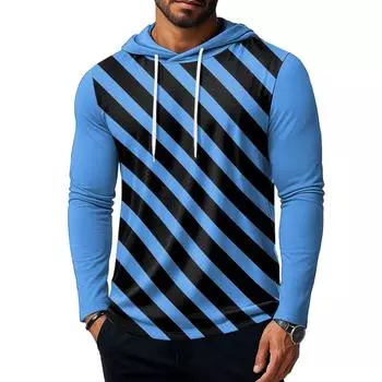 Мужская толстовка с коротким рукавом, хлопковая толстовка с капюшоном, легкая толстовка, худи, пуловер L синий