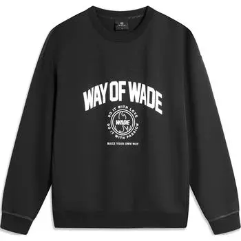 Мужская толстовка с круглым вырезом и длинными рукавами Li Ning Wade Series Printed, черная AWDU277-1 S