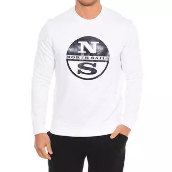 Мужская толстовка с круглым вырезом и длинными рукавами 9024130 L белый