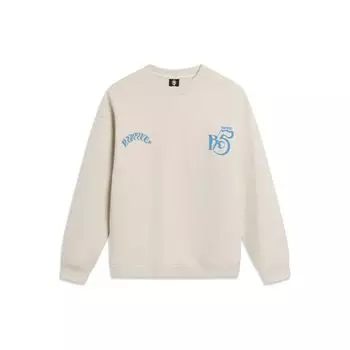 Мужская толстовка с круглым вырезом и надписью Li Ning Badfive Letter, цвет гравийно-серый AWDU091-4 XS