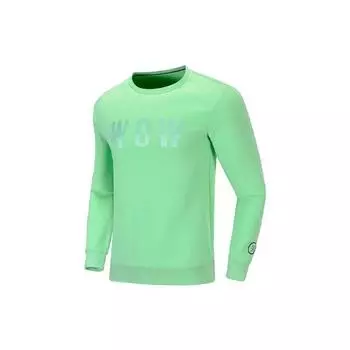 Мужская толстовка с круглым вырезом и принтом букв серии Li Ning Wade, зеленая AWDQ175-5 S
