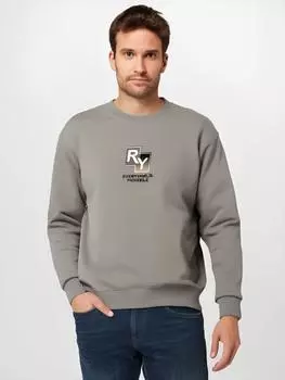 Мужская толстовка с круглым вырезом и узором RY, модная повседневная толстовка с длинным рукавом большого размера 4XL