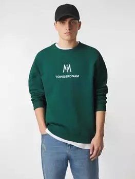 Мужская толстовка с круглым вырезом и узором IM, модная повседневная толстовка с длинным рукавом большого размера 4XL