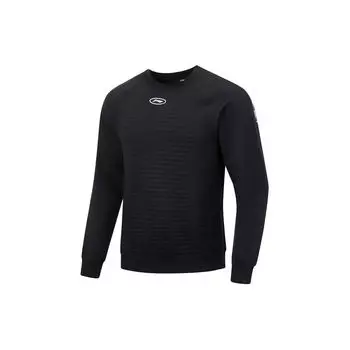 Мужская толстовка с круглым вырезом Li Ning CBA Series, однотонная, черная AWDU079-1 M