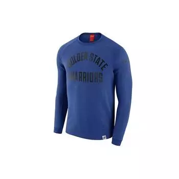 Мужская толстовка с круглым вырезом Nike NBA Golden State Warriors, баскетбольная спортивная с буквенным принтом, синие 860714-495 L