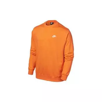Мужская толстовка с круглым вырезом Nike Nsw Club French Terry, оранжевый цвет BV2667-837 XXL