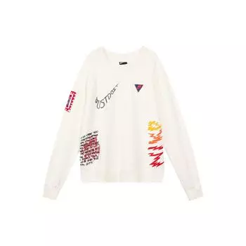 Мужская толстовка с круглым вырезом Nike Sportswear NSW со светоотражающим принтом граффити, мужские топы, цвет паруса, белый CJ5056-133 XXL