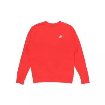 Мужская толстовка с круглым вырезом Nike Sportswear Club French Terry с вышитым логотипом, красный университетский цвет BV2667-657 XXL