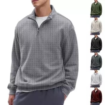 Мужская толстовка с принтом на открытом воздухе, свободная с длинными рукавами и этническим принтом L чёрный