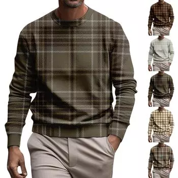 Мужская толстовка с принтом на открытом воздухе, свободная с длинными рукавами и этническим принтом L серый