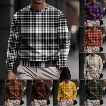 Мужская толстовка с принтом на открытом воздухе, свободная с длинными рукавами и этническим принтом L чёрный