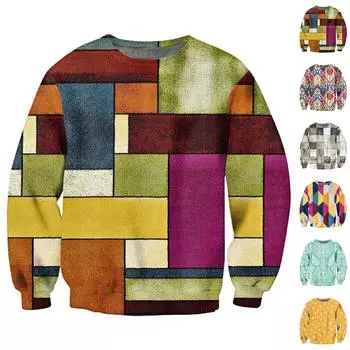 Мужская толстовка с принтом на открытом воздухе, свободная с длинными рукавами и этническим принтом XXXXL фиолетовый