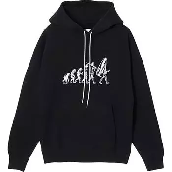 Мужская толстовка с принтом Nike Human Print на шнурке, черная FQ6898-010 XL