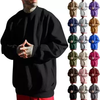 Мужская толстовка с воротником-стойкой и карманом, повседневная толстовка на пуговицах для активного отдыха L бежевый