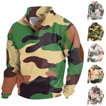 Мужская толстовка с воротником-стойкой на открытом воздухе, повседневные свитера, топы L