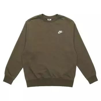 Мужская толстовка с вышитым логотипом Nike Sportswear Club French Terry, зеленая BV2667-326 S