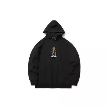 Мужская толстовка с вышитым портретом из мультфильма Li-Ning Wade Series, черная AWDR081-3 M