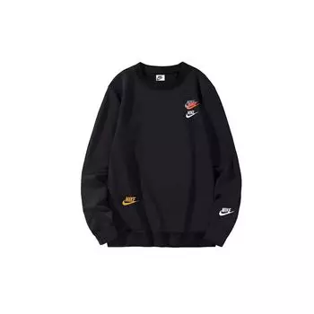Мужская толстовка с вышивкой Nike Multi-Swoosh с круглым вырезом, черная DJ6915-010 S