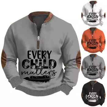 Мужская толстовка с застежкой-молнией и длинными рукавами с зимним принтом XXXL