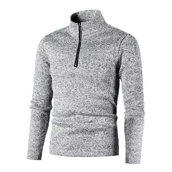 Мужская толстовка Soft Shell Мужская куртка Утолщенная теплая куртка для мужчин Пуловер с застежкой-молнией на шее Плюс Размер 4XL белый