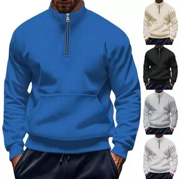 Мужская толстовка, свободная однотонная уличная теплая дышащая футболка, топ XXL чёрный