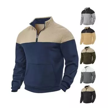 Мужская толстовка, свободная однотонная уличная теплая дышащая футболка, топ L армия зеленый