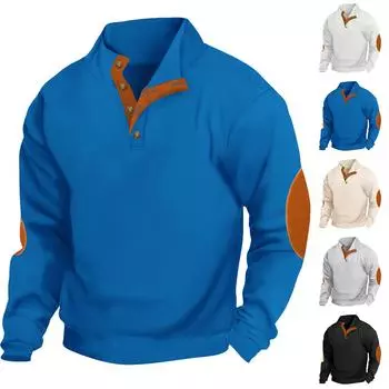 Мужская толстовка, свободная однотонная уличная теплая дышащая футболка, топ L чёрный