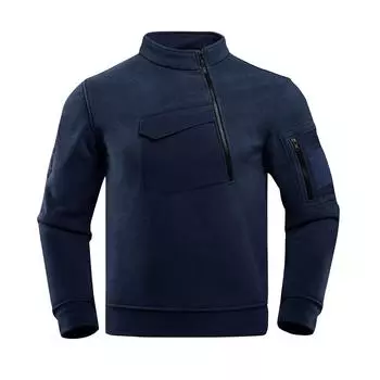 Мужская толстовка, свободная однотонная уличная теплая дышащая футболка, топ XL тёмно-синий