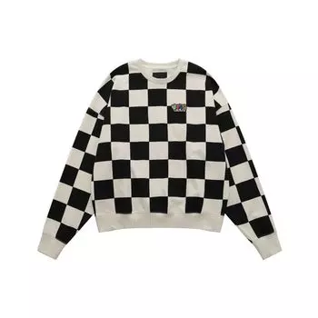 Мужская толстовка Vans Checkerboard Crewneck, черная VN0A5H98J0Z XXL
