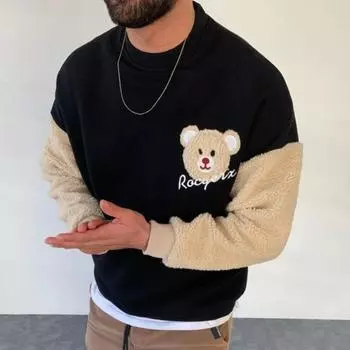 Мужская толстовка весна-осень с рисунком из мультфильмов и анимации, повседневная флисовая толстовка с круглым вырезом S