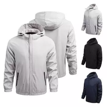 Мужская тонкая повседневная куртка весна-осень Мужская куртка с капюшоном Мужская куртка Мужская одежда M