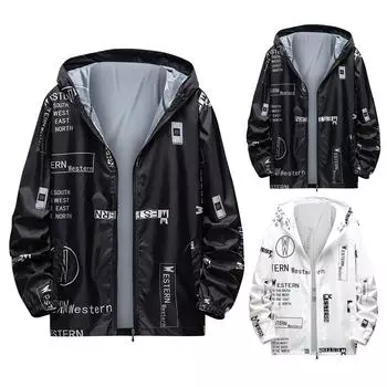 Мужская тонкая солнцезащитная одежда для активного отдыха на свежем воздухе быстросохнущая куртка L чёрный