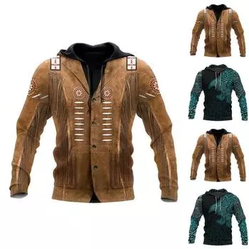 Мужская тонкая толстовка с капюшоном и длинным рукавом с цифровой печатью XXL чёрный