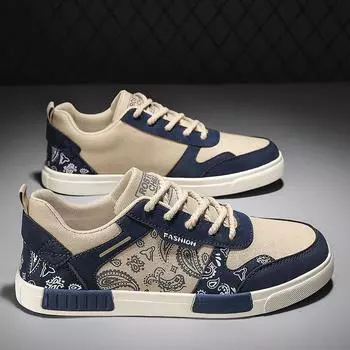 Мужская трендовая вулканизированная обувь, повседневная обувь на плоской подошве, модная весенне-осенняя парусиновая обувь, студенческие прогулочные кроссовки на шнуровке для мужчин 38