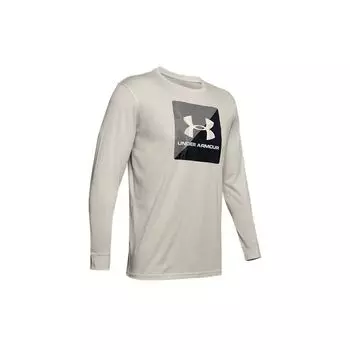 Мужская тренировочная футболка с длинными рукавами Under Armour Half Logo, белые топы 1351624-110 XXL